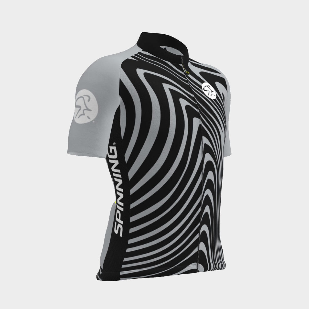 Spinning® Silver Stripes Unisex Short-Sleeve Jersey | Italian Performance Cycling Jersey