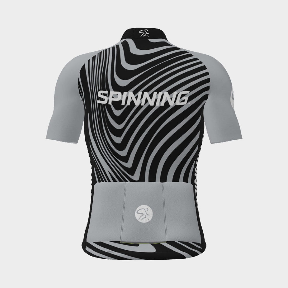 Spinning® Silver Stripes Unisex Short-Sleeve Jersey | Italian Performance Cycling Jersey