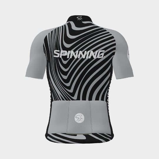 Spinning® Silver Stripes Unisex Short-Sleeve Jersey | Italian Performance Cycling Jersey