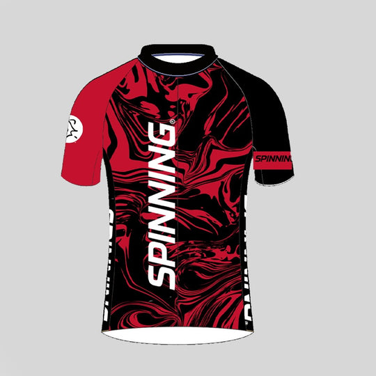 Spinning® Team Red Flames Unisex Short-Sleeve Jersey | Italian Performance Cycling Jersey