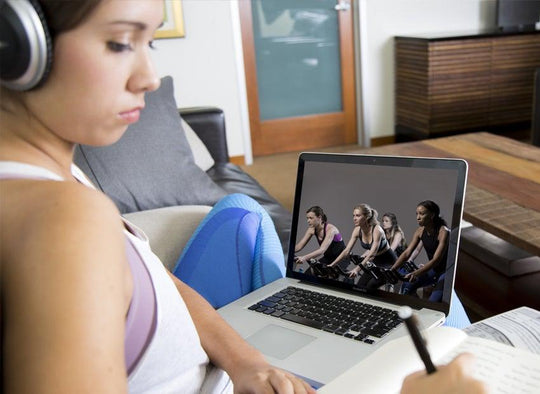 Spinning® workshop participants - Indoor cycling instructors practising teaching skills and class design

